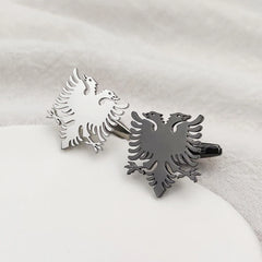 Albanian Flag Eagle Cufflinks - Personalised Men's Suit Accessories