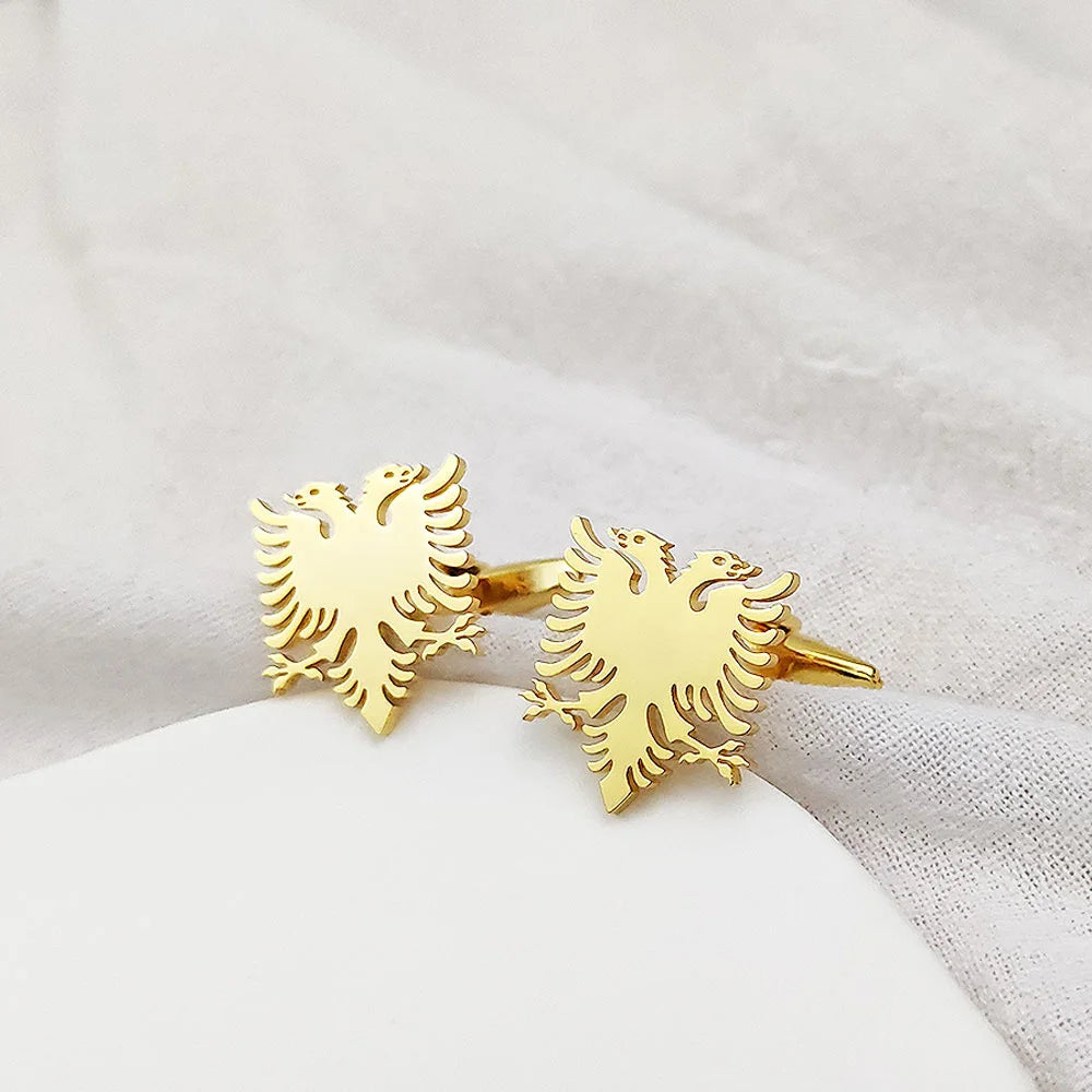 Albanian Flag Eagle Cufflinks - Personalised Men's Suit Accessories