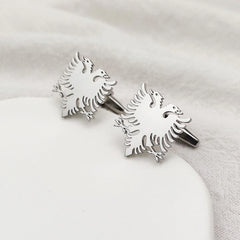 Albanian Flag Eagle Cufflinks - Personalised Men's Suit Accessories