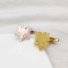 Albanian Flag Eagle Cufflinks - Personalised Men's Suit Accessories