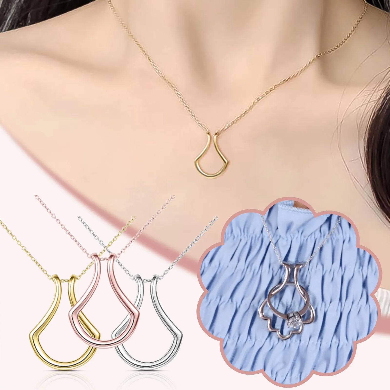 Ring Holder Necklace Pendant Dainty Jewelry For Women