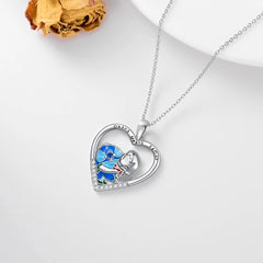 Ohana Means Family Stitch Pendant Necklace