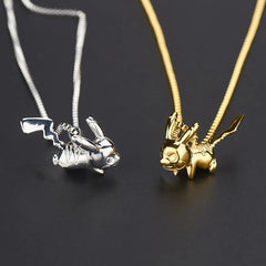 Steel Hip Hop Pikachu Pendant Necklace Jewelry Gift For Him