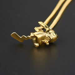 Steel Hip Hop Pikachu Pendant Necklace Jewelry Gift For Him