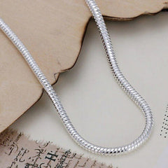 Sterling Silver Snake Chain Bracelet 3mm for Women Men