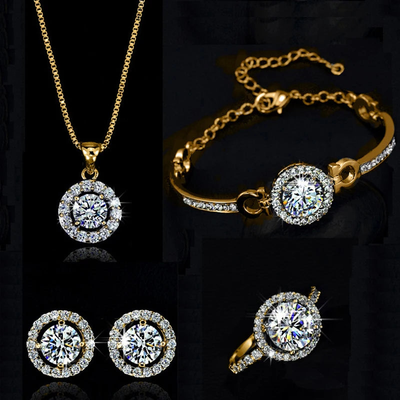 Bridal Crystal Jewelry Set for Wedding