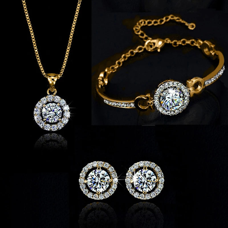 Bridal Crystal Jewelry Set for Wedding