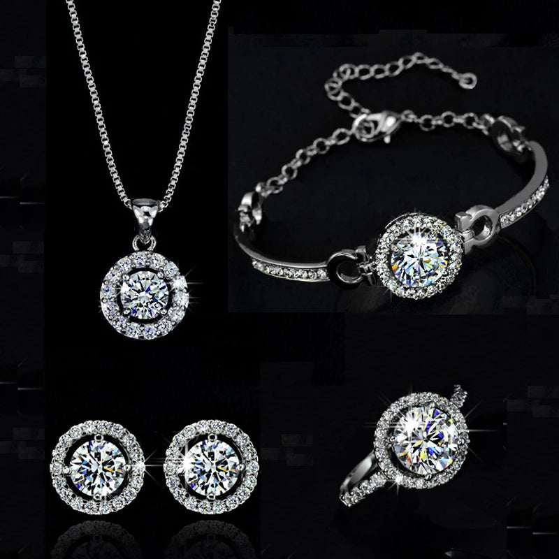Bridal Crystal Jewelry Set for Wedding