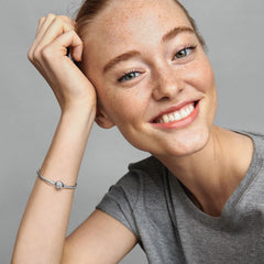 925 Silver Crown O Heart T-Bar Heart Snake Chain Bracelet