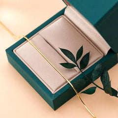 Golden Snake Bone Chain Charm Bracelet 925 Sterling Silver