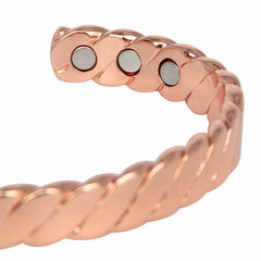 Vintage Women's Copper Bangle Bracelet with Magnets