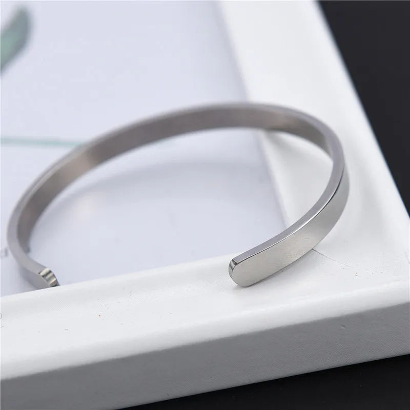 Stainless Steel Punk Bangle Bracelet