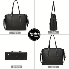 Waterproof Tote Bag With Laptop Compartment & Shoulder Strap