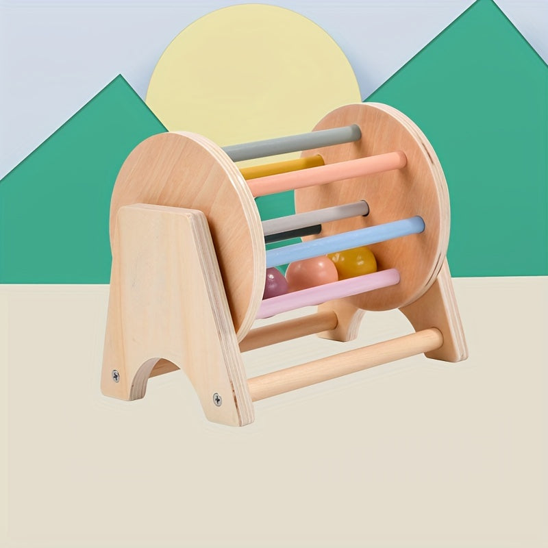 Flat Rolling Drum Wooden Toy Halloween Christmas