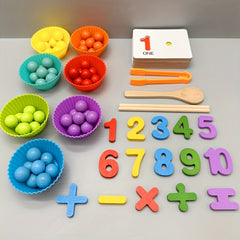 Wooden Number Counting Math Toy for Kids Ages 3-6