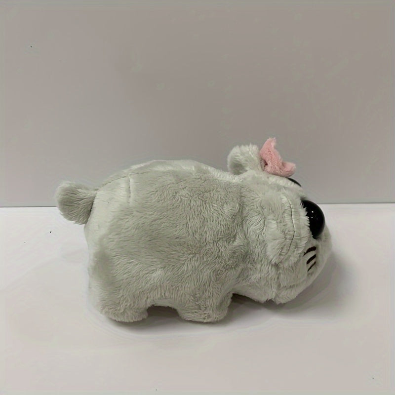 Gray Hamster Plush Toy with Soothing Music