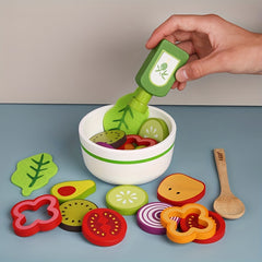 Wooden Salad Kitchen Toy Set - Fun Cognitive Puzzle Game