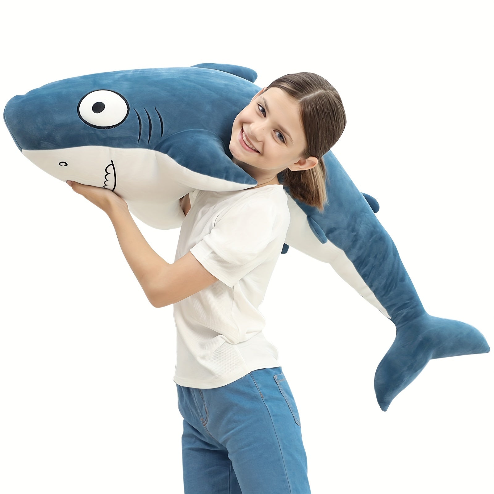 121cm Big Shark Plush Hugging Pillow Ocean Fish Doll Gift