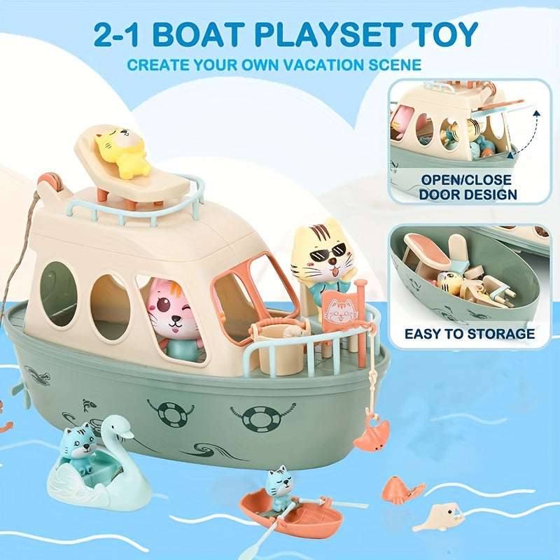 Pet Cat Toys Kitten Toy Playset Cat Toy Boat Pirate Party Favor