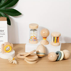 7pcs Kids Musical Toy Set Wooden Chew Toys Early Learning