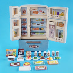 Home Kitchen Toy Set with Double Door Refrigerator
