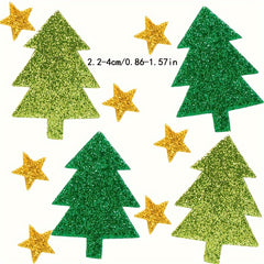 100pcs Christmas Tree Star DIY Foam Stickers Self Adhesive Youngsters's Party C