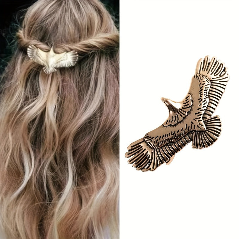 Vintage Flying Eagle Barrette Hip Hop Metal Hair Clip Gift