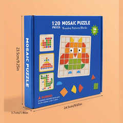 Early Education Puzzle Wooden Three dimensional Mosaic Puzzle Building Blocks