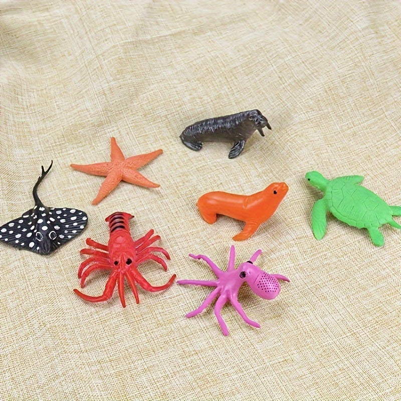 12pcs Sea Animal Toys Mini Marine Life Doll Realistic Ocean Figures Gift