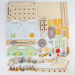 Wooden Play Tool Set for Kids Screw & Nut Puzzle Assembly DIY Crafts