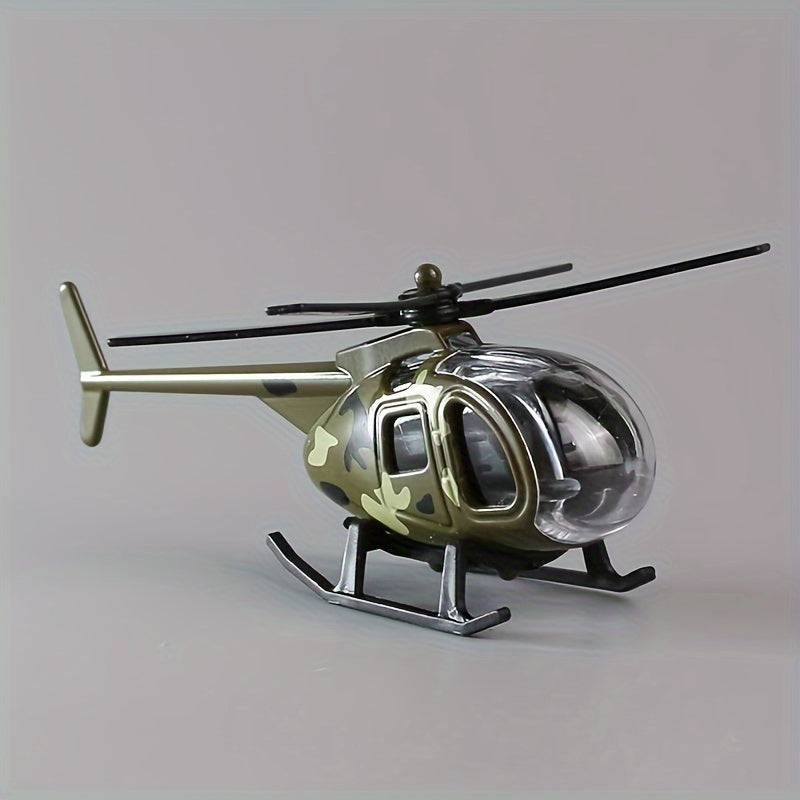 Set of 4 Alloy Mini Helicopters Toy Set for Kids 3-6 Years