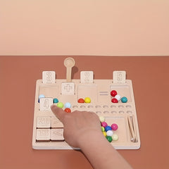 Kids Digital Arithmetic Wood Toy, Hand-Eye Coordination Training