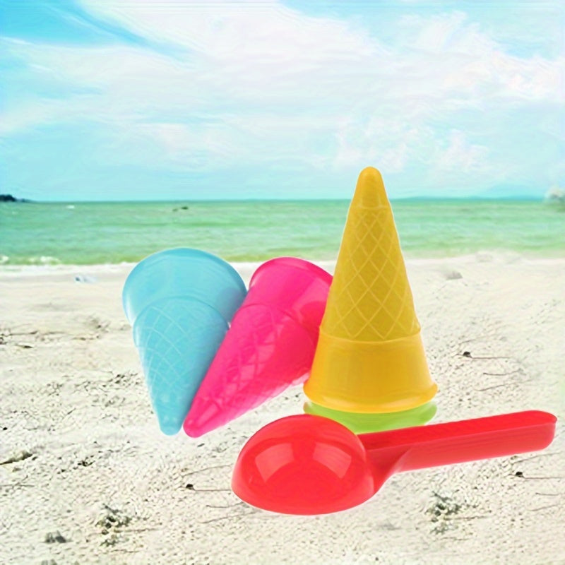 Beach Ice Cream Toy Set Plastic Cup Spoon Digging Tool