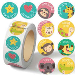 500pcs Teacher Reward Roll Stickers for Notebooks & Laptops