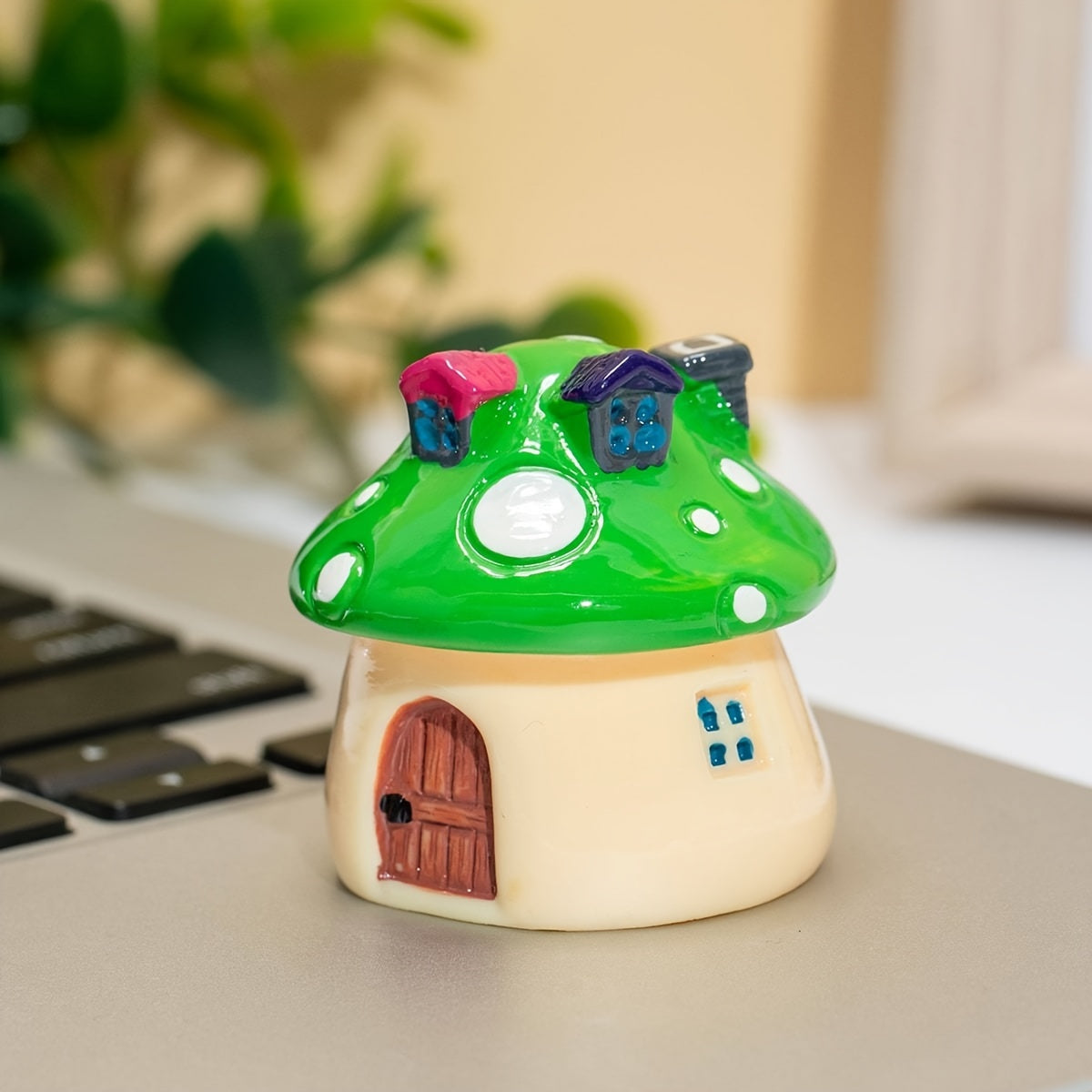 Colorful Mushroom House Decor Resin Ornament