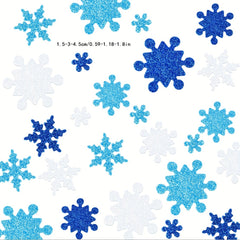 200pcs Christmas Foam Stickers Snowflake Shape Self Adhesive Crafts