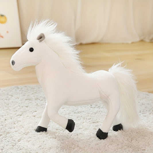 Horse Plush Toy Simulation Pony Doll Soft Stuffed Animal
