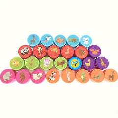 26pcs Ocean Life & Zoo Animal Stampers Self Inking Stamps Classroom