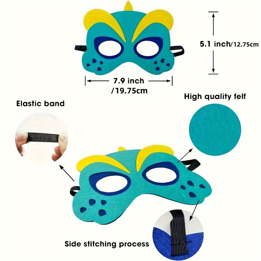 Dinosaur Masks Party Felt for Dinosaur Party Decorations Different Types