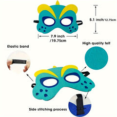 Dinosaur Masks Party Felt for Dinosaur Party Decorations Different Types