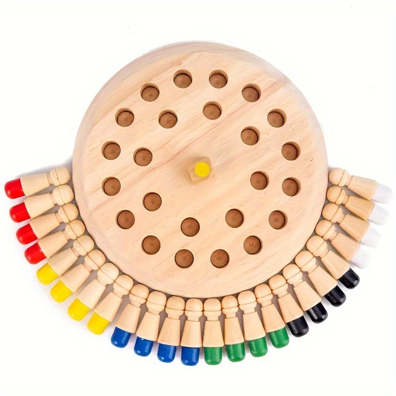 Wooden Memory Match Stick Chess Game Educational Puzzle for Kids & Adults