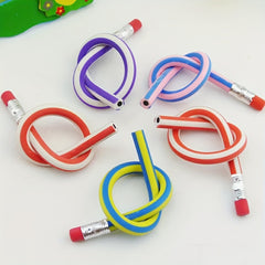 5pcs Curved Pencils With Erasers Magic Soft Pencils For Classroom Gift Party