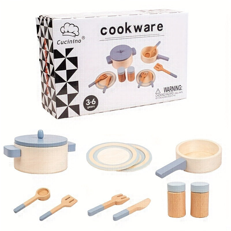 Kids Play Kitchen Set Cookware Toy Set Interactive Cooking Utensils
