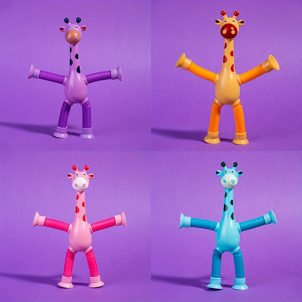 Telescopic Toys 4 Packs Big Monkey Unicorn Giraffe Decompression Birthday Pa