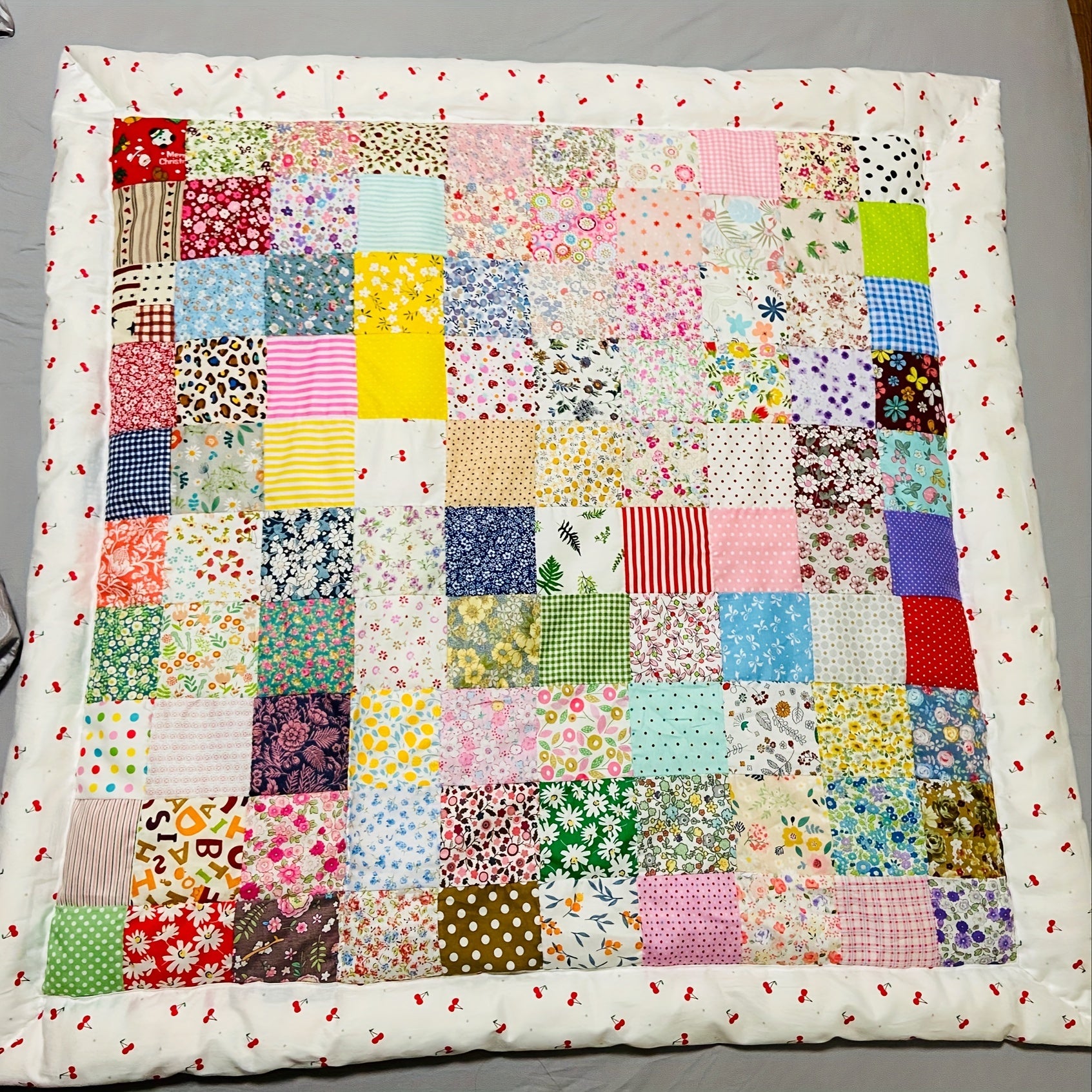 50pcs Floral Cotton Fabric Squares 10x10cm for DIY Crafts and Easter Surprise