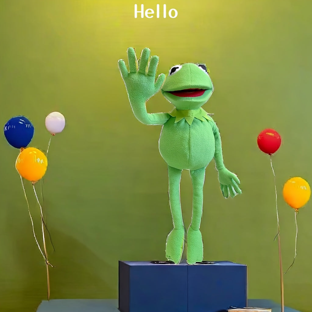 Soft Plush Frog Puppet Figure with Speaking Function