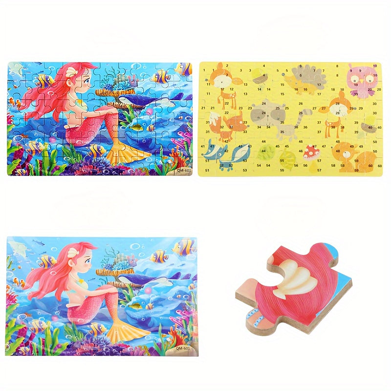 60 Piece Iron Tin Puzzle Animal & Dinosaur Designs for Kids 3-6