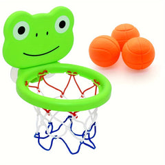 Suction Cup Basketball Hoop with 3 Balls - Bath Toy Water Play Game