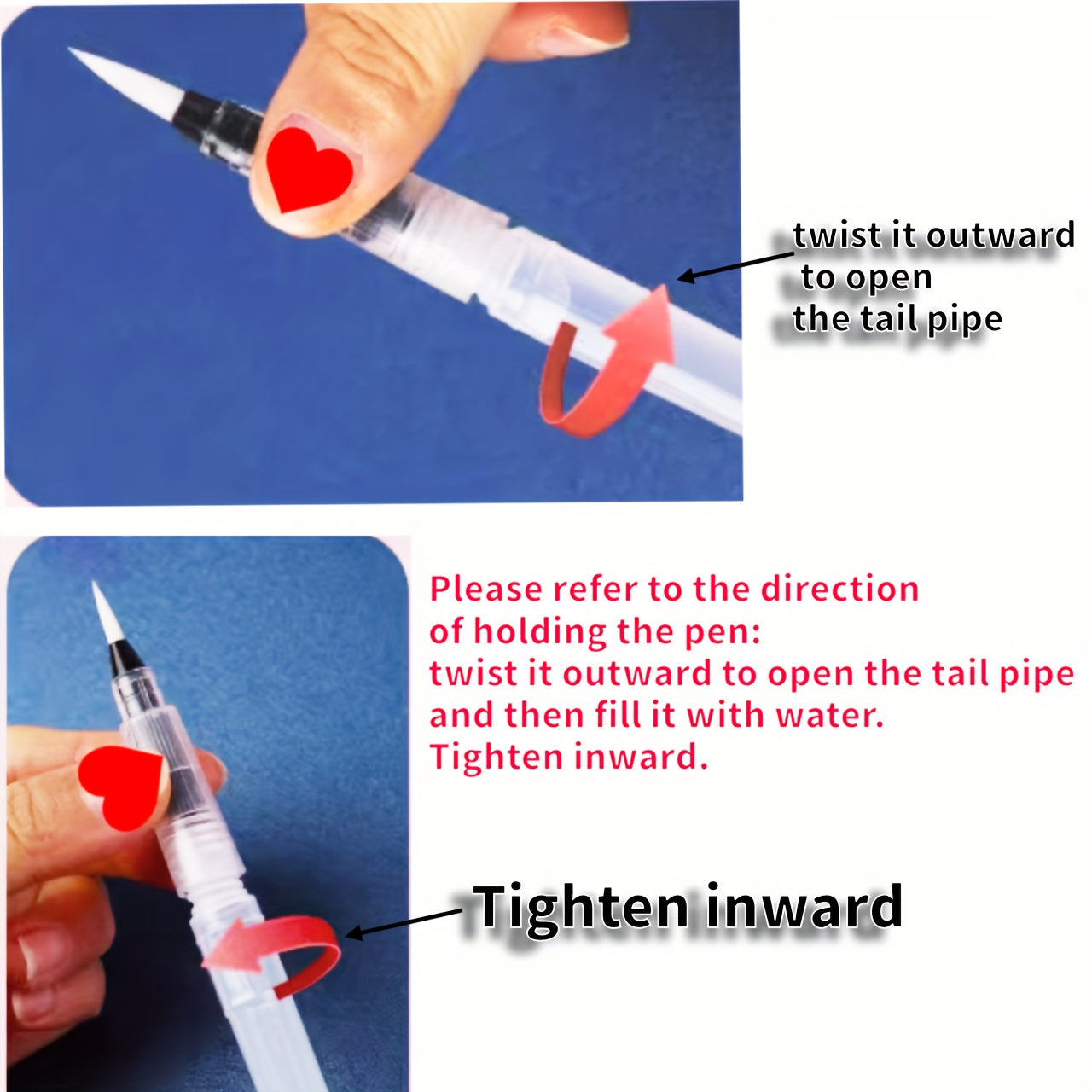 12pcs Watercolor Brush Pen Set Vibrant Colors Easy Refill Portable