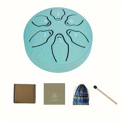 Portable 3 Inch Mini Steel Tongue Drum in Lake Purple Red Golden